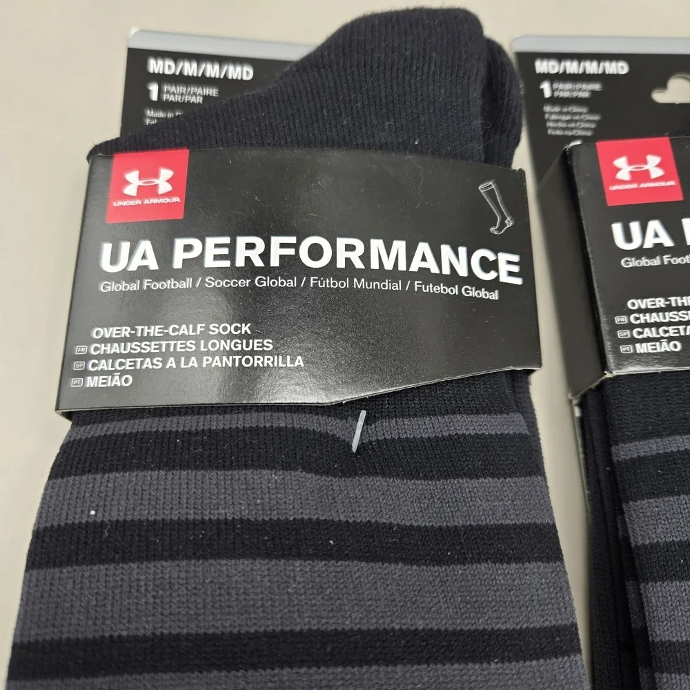 Under Armour UA Performance Over The Calf Men's Size Medium 4-8.5 Socks (2 Pair)